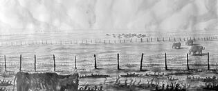 2012 : : Espace Clos : : Lavis d'encre noire, 59x25cm