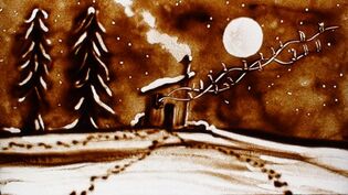 Dessin sur sable pour concert, Festival Avallon 2012