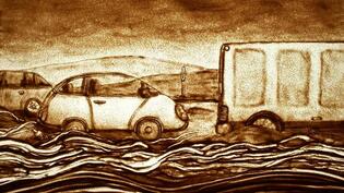 2010 - Film d'animation de sable "Rezign"