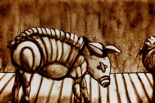 2010 :: Sand drawing, Animal Machine