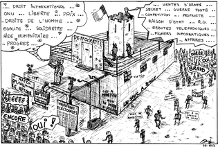 1993 - Dessin noir et blanc, Double langage en démocrature