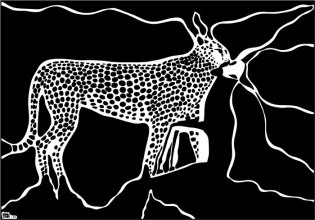 2011 : : Dessin en noir et blanc vectorisé, La proie et l'ombre