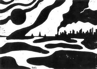 2011 : : Linogravure, L'ère du pétrole : : A5