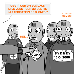 2000 - Dessin sur ordinateur : Sydney, les Jo des clones
