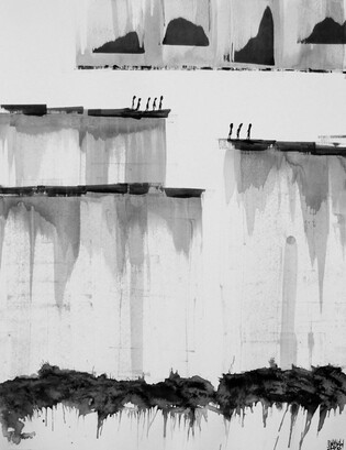 2013 : : Béton Suspendu : : Encre, 50x65cm