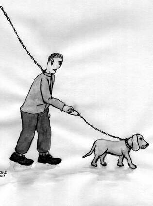 2001 - Lavis d'encre, En laisse